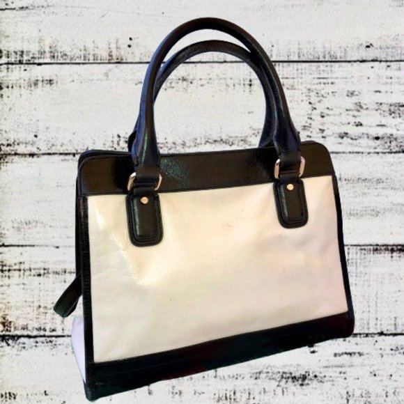 Cole Haan Leather Handbag Satchel Double Handles Detachable Crossbody St… - Picture 13 of 14